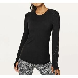 NWT Lululemon Women's Extra Mile LS Black Pullover Size 12